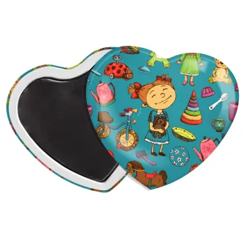 Toys Girl, Μαγνητάκι καρδιά (57x52mm)