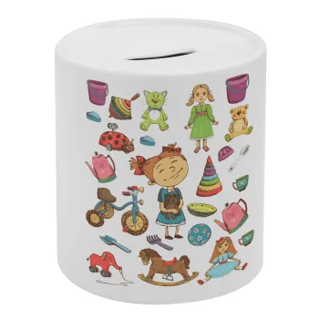 Toys Girl, Κουμπαράς πορσελάνης με τάπα