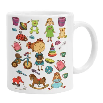 Toys Girl, Κούπα, κεραμική, 330ml