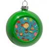 Green Christmas tree ornament bauble 8cm