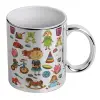 Mug ceramic, silver mirror, 330ml
