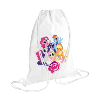 My Little Pony, Τσάντα πλάτης πουγκί GYMBAG λευκή (28x40cm)