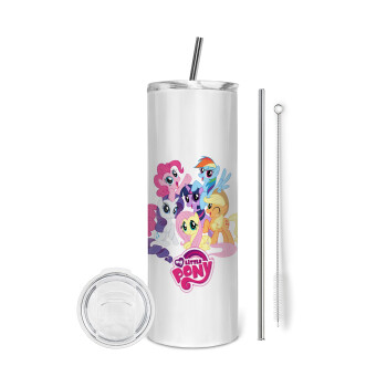 My Little Pony, Tumbler stainless steel 600ml, with metal straw & cleaning brush