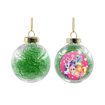 My Little Pony, Χριστουγεννιάτικη μπάλα δένδρου διάφανη με πράσινο γέμισμα 8cm