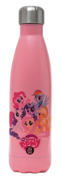My Little Pony — Μεταλλικό παγούρι θερμός Ροζ Ματ (Stainless steel), διπλού τοιχώματος, 500ml