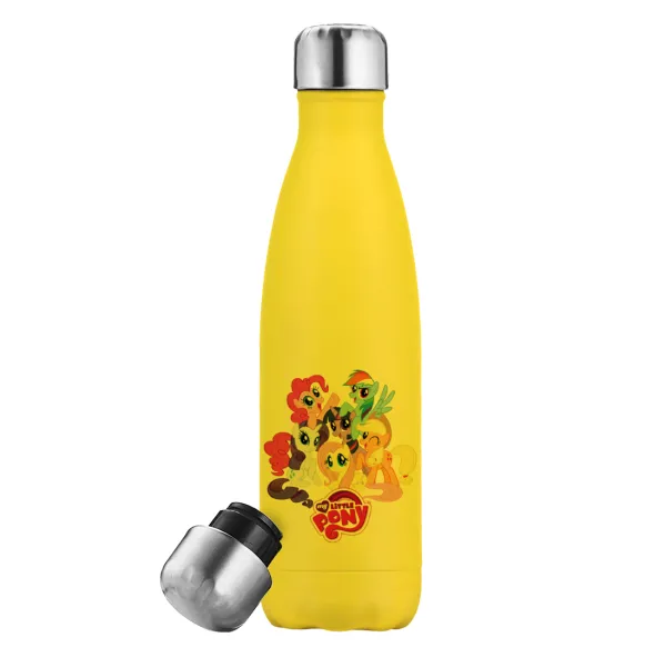 My Little Pony — Yellow Stainless Steel Metallic Thermos, double-walled, 500ml