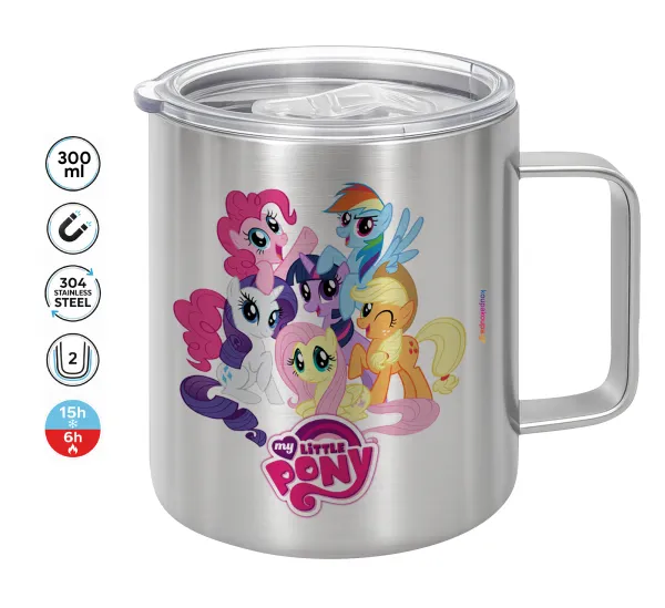 My Little Pony — Double-walled stainless steel mug 300ml with temperature-retaining lid