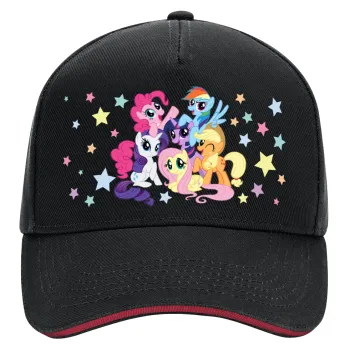 My Little Pony, DRILL Adult Ultimate Hat BLACK/RED, (100% COTTON, ADULT, UNISEX, ONE SIZE)
