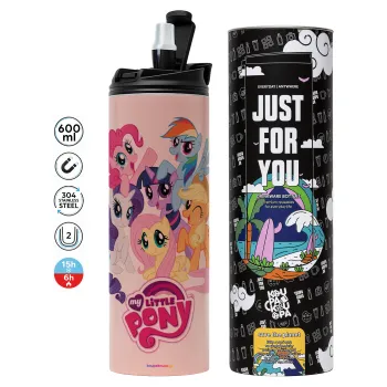 My Little Pony, Tumbler ποτήρι θερμό ΡΟΖ από ανοξείδωτο ατσάλι 600ml