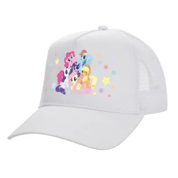 My Little Pony, Καπέλο Ενηλίκων Structured Trucker, με Δίχτυ, ΛΕΥΚΟ (100% ΒΑΜΒΑΚΕΡΟ, ΕΝΗΛΙΚΩΝ, UNISEX, ONE SIZE)