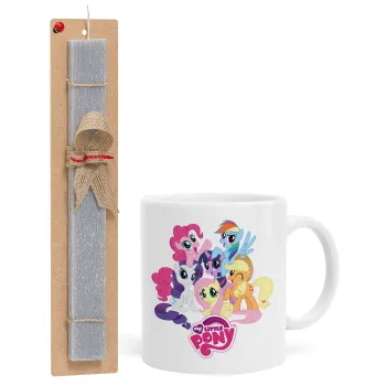 My Little Pony, Πασχαλινή Λαμπάδα με Κούπα κεραμική (330ml) & κερί αρωματικό πλακέ (30cm) (ΓΚΡΙ)