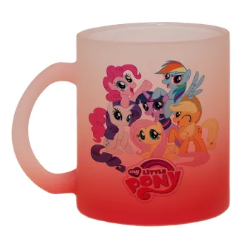 My Little Pony, Κούπα γυάλινη δίχρωμη με βάση το κόκκινο ματ, 330ml
