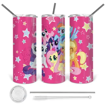 My Little Pony, Tumbler stainless steel 600ml, with metal straw & cleaning brush