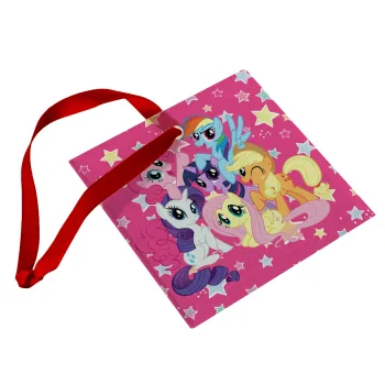 My Little Pony, Christmas ornament, glass square ornament 9x9cm
