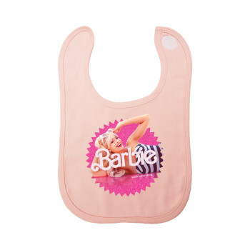Barbie is everything, Σαλιάρα με Σκρατς ΡΟΖ 100% Organic Cotton (0-18 months)