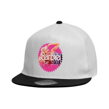 Barbie is everything, Καπέλο παιδικό Flat Snapback, Λευκό (100% ΒΑΜΒΑΚΕΡΟ, ΠΑΙΔΙΚΟ, UNISEX, ONE SIZE)