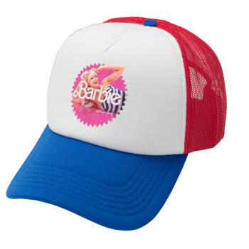 Barbie is everything, Καπέλο Ενηλίκων Soft Trucker με Δίχτυ Red/Blue/White (POLYESTER, ΕΝΗΛΙΚΩΝ, UNISEX, ONE SIZE)