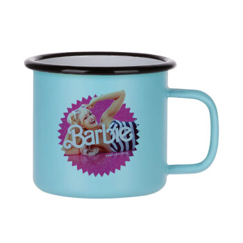 Barbie is everything, Κούπα Μεταλλική εμαγιέ ΜΑΤ σιέλ 360ml