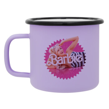 Barbie is everything, Κούπα Μεταλλική εμαγιέ ΜΑΤ Light Pastel Purple 360ml