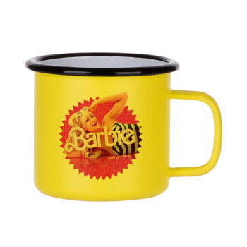 Barbie is everything, Κούπα Μεταλλική εμαγιέ ΜΑΤ Κίτρινη 360ml