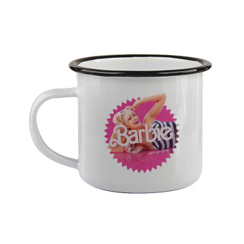 Barbie is everything, Κούπα εμαγιέ με μαύρο χείλος 360ml