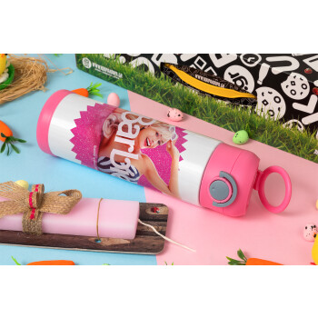 Barbie is everything, Πασχαλινή Λαμπάδα με Παιδικό παγούρι θερμό, ανοξείδωτο, με καλαμάκι ασφαλείας, ΡΟΖ (500ml)