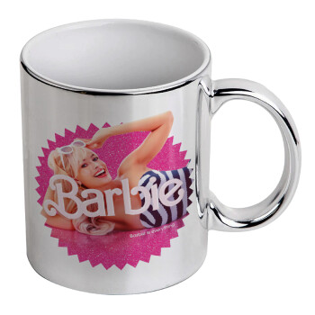 Barbie is everything, Κούπα κεραμική, ασημένια καθρέπτης, 330ml
