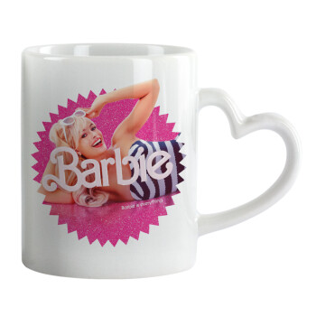 Barbie is everything, Mug heart handle, ceramic, 330ml