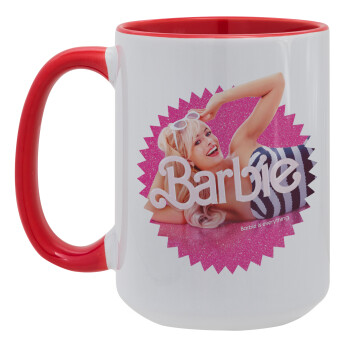 Barbie is everything, Κούπα Mega 15oz, κεραμική Κόκκινη, 450ml