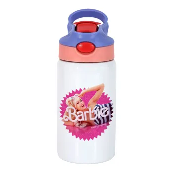 Barbie is everything, Παιδικό παγούρι θερμό, ανοξείδωτο, με καλαμάκι ασφαλείας, ροζ/μωβ (350ml)