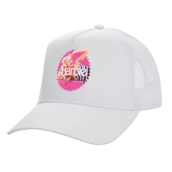 Barbie is everything, Καπέλο Ενηλίκων Structured Trucker, με Δίχτυ, ΛΕΥΚΟ (100% ΒΑΜΒΑΚΕΡΟ, ΕΝΗΛΙΚΩΝ, UNISEX, ONE SIZE)