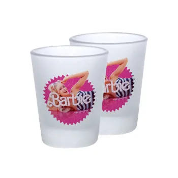 Barbie is everything, Σφηνοπότηρα γυάλινα 45ml του πάγου (2 τεμάχια)
