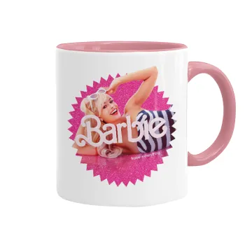 Barbie is everything, Κούπα χρωματιστή ροζ, κεραμική, 330ml