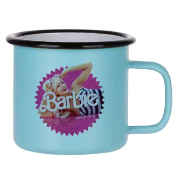 Barbie is everything, Κούπα Μεταλλική εμαγιέ ΜΑΤ σιέλ 360ml