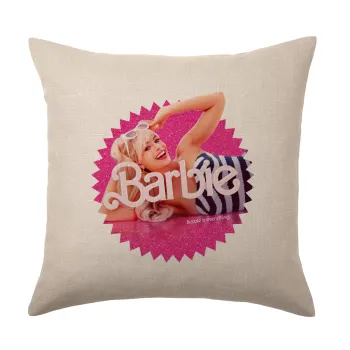 Barbie is everything, Μαξιλάρι καναπέ ΛΙΝΟ 40x40cm περιέχεται το  γέμισμα