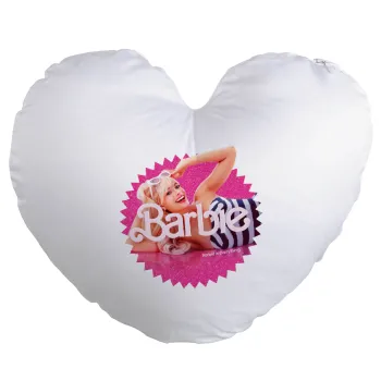 Barbie is everything, Μαξιλάρι καναπέ καρδιά 40x40cm περιέχεται το  γέμισμα