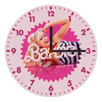 Barbie is everything, Ρολόι τοίχου ξύλινο (20cm)