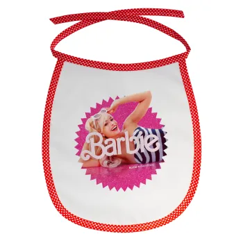 Barbie is everything, Σαλιάρα μωρού αλέκιαστη με κορδόνι Κόκκινη