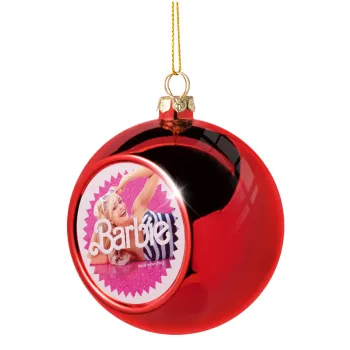 Barbie is everything, Christmas tree ball Red 8cm