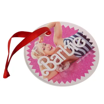 Barbie is everything, Christmas ornament glass 9cm
