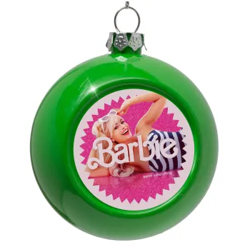 Barbie is everything, Green Christmas tree ornament bauble 8cm