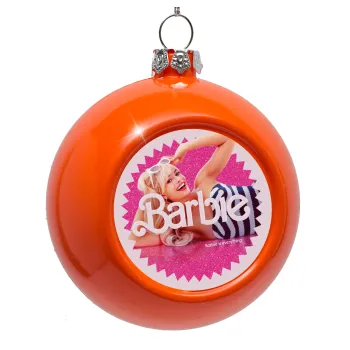 Barbie is everything, Orange Christmas tree ornament bauble 8cm