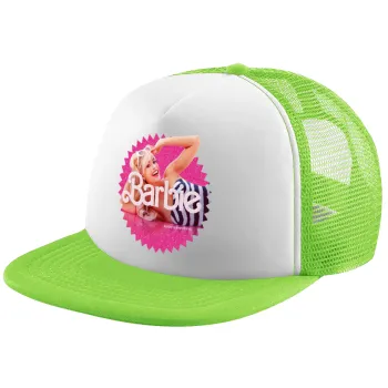 Barbie is everything, Καπέλο παιδικό Soft Trucker με Δίχτυ ΠΡΑΣΙΝΟ/ΛΕΥΚΟ (POLYESTER, ΠΑΙΔΙΚΟ, ONE SIZE)