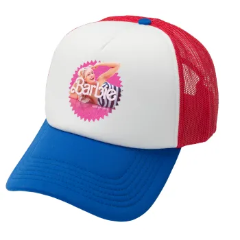 Barbie is everything, Καπέλο Ενηλίκων Soft Trucker με Δίχτυ Red/Blue/White (POLYESTER, ΕΝΗΛΙΚΩΝ, UNISEX, ONE SIZE)