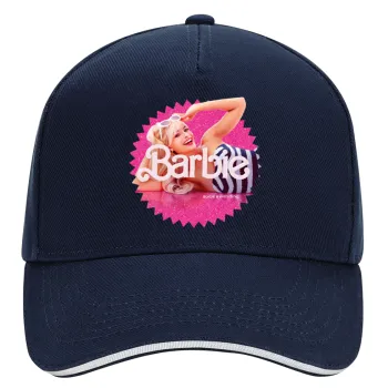 Barbie is everything, DRILL Adult Ultimate Hat BLUE/WHITE, (100% COTTON, ADULT, UNISEX, ONE SIZE)