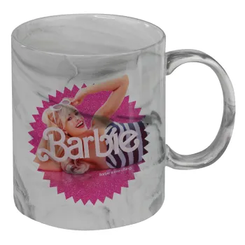Barbie is everything, Κούπα κεραμική, marble style (μάρμαρο), 330ml