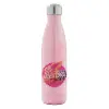 Metal mug thermos Pink Iridiscent (Stainless steel), double wall, 500ml