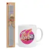 Easter Set, Ceramic Cup (330ml) & Easter aromatic flat candle (30cm) (GRAY)