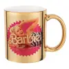 Mug ceramic, gold mirror, 330ml