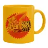Ceramic coffee mug yellow, 330ml